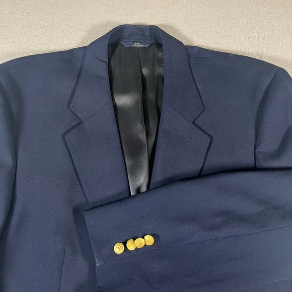 Brooks Brothers "346" Mens Size 43R Wool Blazer Navy Blue - Picture 1 of 12